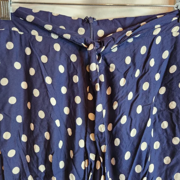 Anthropologie Polka Dot Tie Waist Midi Skirt  Size Small - Picture 9 of 9